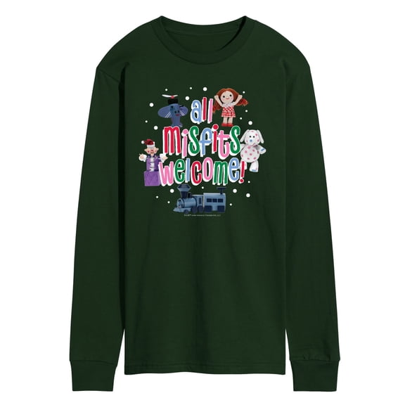 Rudolph - All Misfits Welcome - Men's Long Sleeve Graphic T-Shirt