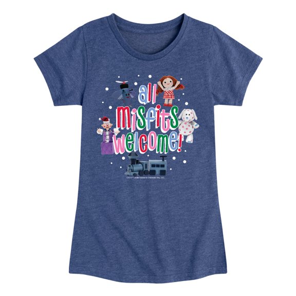 Rudolph - All Misfits Welcome - Youth Girls Short Sleeve T-Shirt