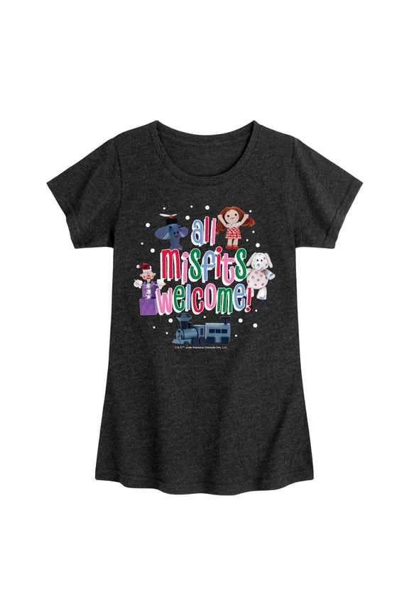 - All Misfits Welcome - Youth Girls Short Sleeve T-Shirt