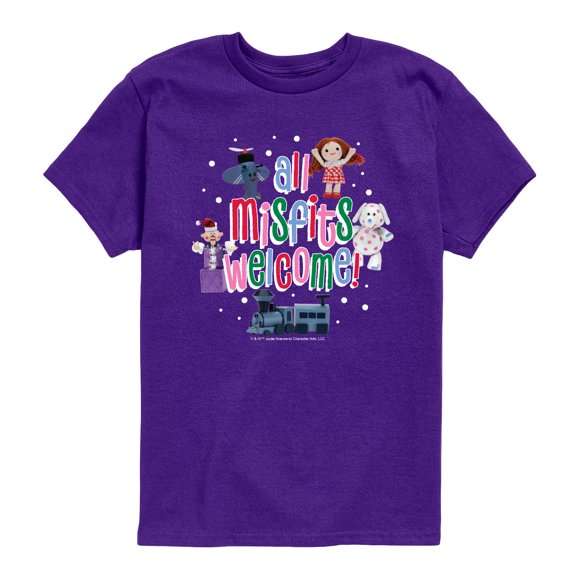 Rudolph - All Misfits Welcome - Youth Short Sleeve Graphic T-Shirt