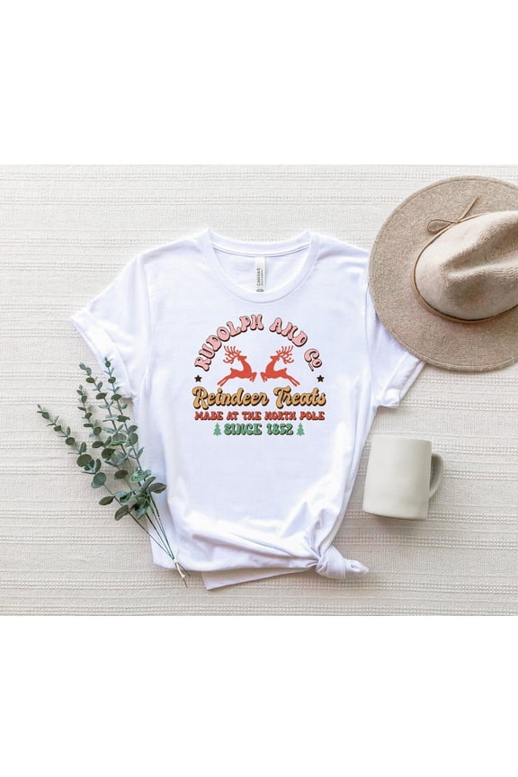 Rudolph And Co Reindeer Treats Shirt, Retro Vintage Season Shirt, Vintage Shirt, Season Reindeer T-Shirt, Season Women All Size S-5XL