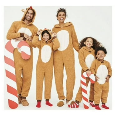 Rudolph Christmas Men's Matching Family Pajamas Union Suit