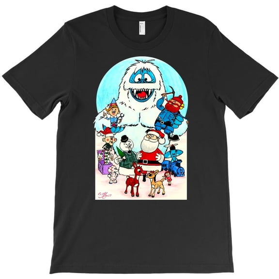 Rudolph Family Portrait Funny Christmas Holiday Art Graphic - Holiday Favorite, H2352 Unisex T-Shirt, Up to 5XL Available