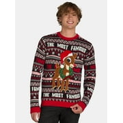 RUDOLPH THE RED-NOSED REINDEER Rudolph Men's and Big Men’s the Most Famous Reindeer Ugly Christmas Sweater, Sizes S-3XL