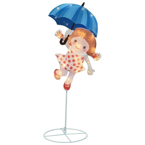Rudolph Misfit with Umbrella Christmas Yard Decoration - Pre-lit LED Holiday Decor - 2D Outdoor & Indoor Festive Display - Weather Resistant PVC