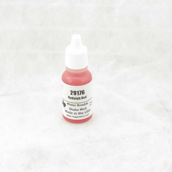 Rudolph Red Acrylic Reaper Master Series Hobby Paint .5oz Dropper Bottle Reaper Miniatures