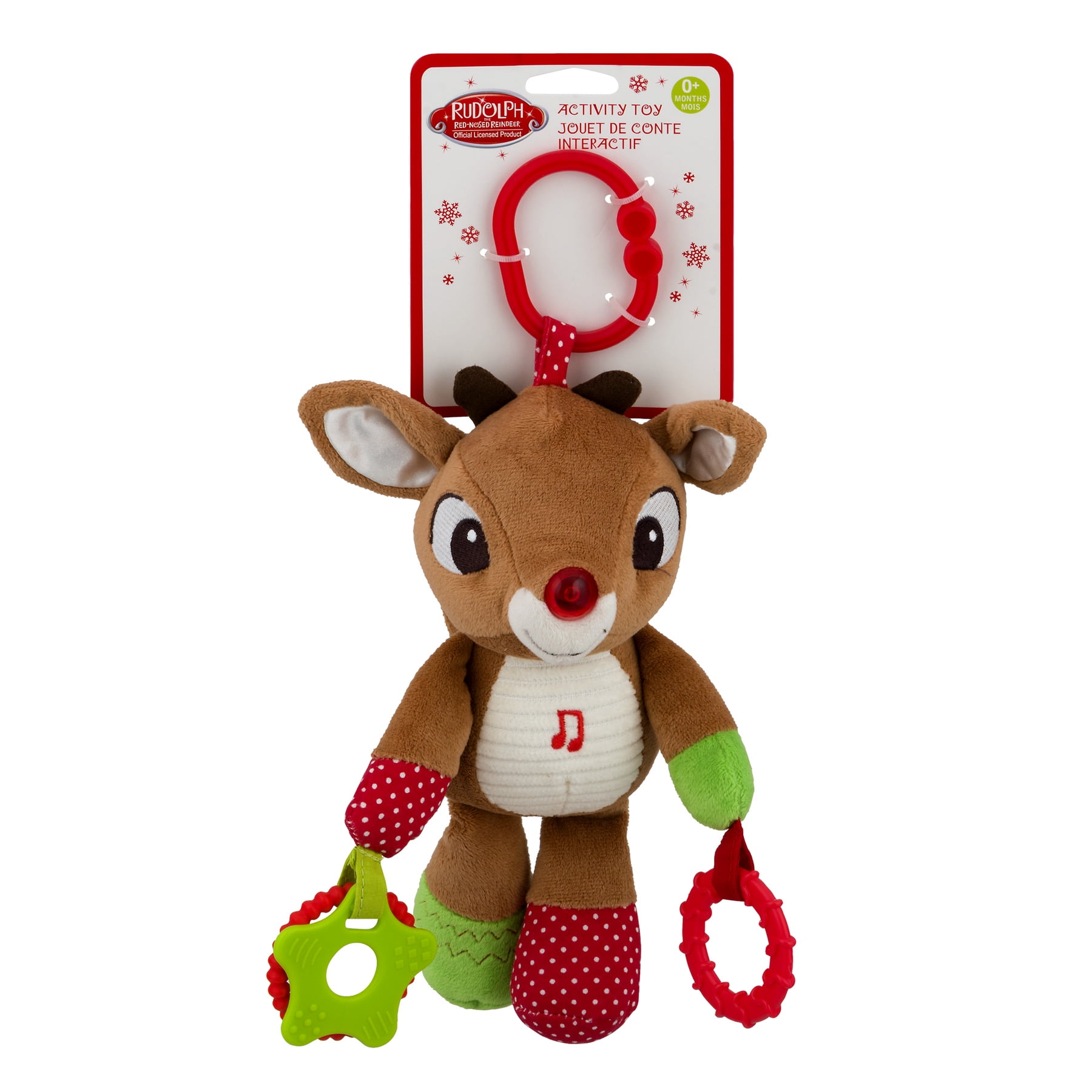 My First Rudolf Rudolph Red-Nosed Reindeer Christmas Baby Plush Activity Toy, 1.0 CT ...