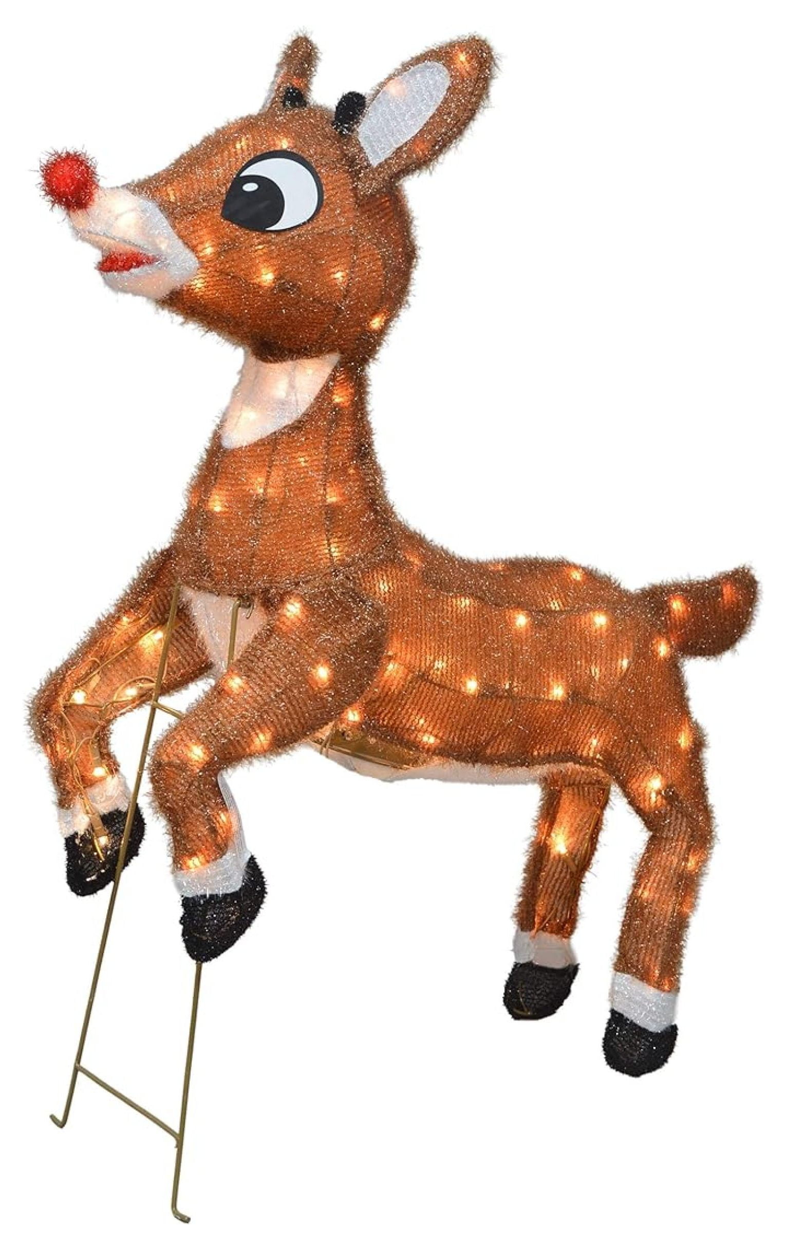 Décor Animé Noël - Père Noël Et Renne Crashés Sur Fenêtre - Autocollant Effet Vitre Brisée - Avec Ventouses - Humoristique - 5
