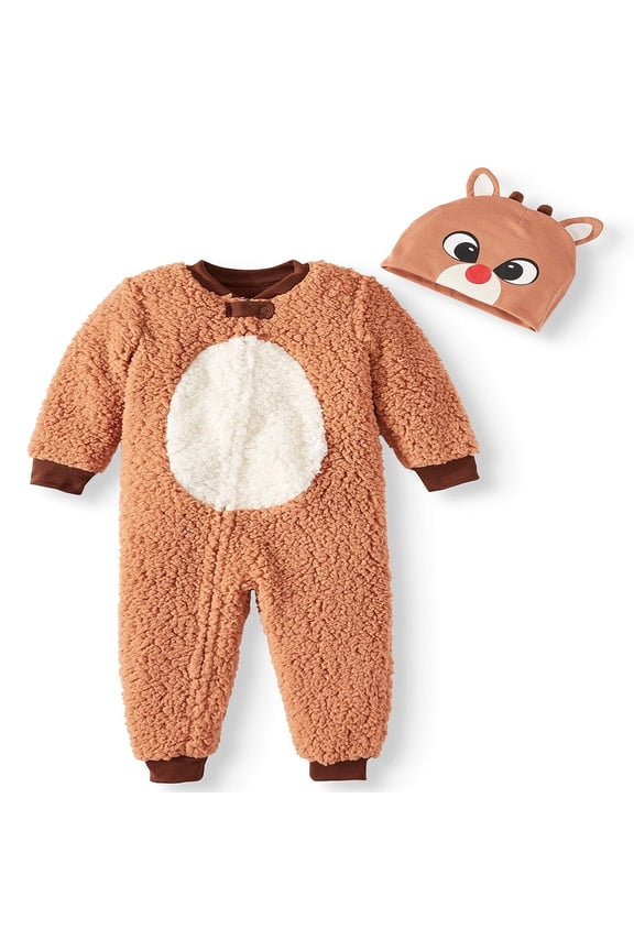 Rudolph Red Nosed Reindeer Matching Family Union Suit Pajamas (6M)