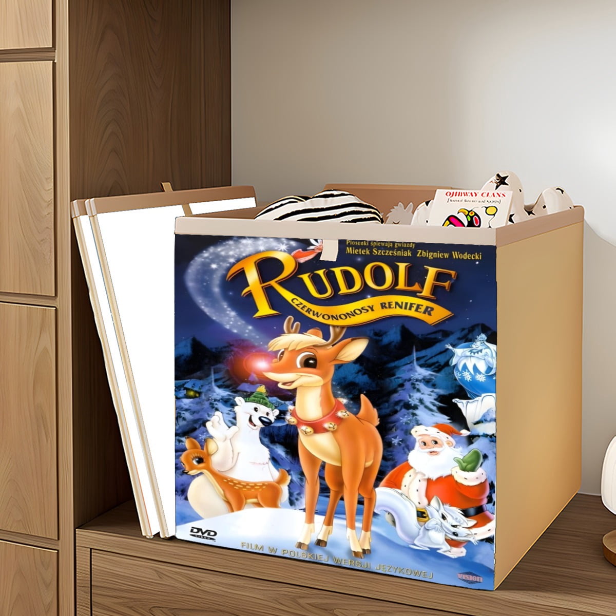 Rudolph the Red-Nosed Reindeer organizer box say goodbye to clutter ...