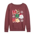 thumbnail image 1 of Rudolph - Rudolph Ho Ho Ho - Women's French Terry Long Sleeve Pullover, 1 of 4