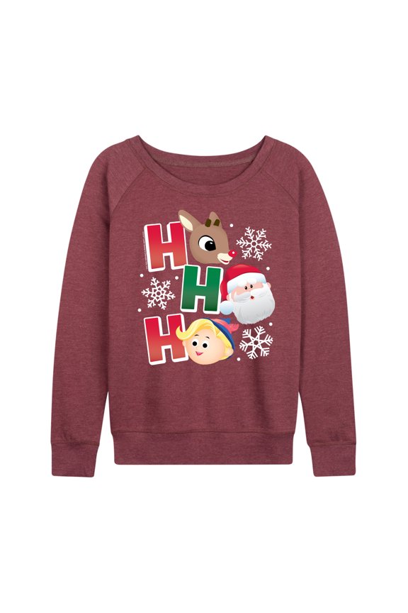 - Rudolph Ho Ho Ho - Women's French Terry Long Sleeve Pullover