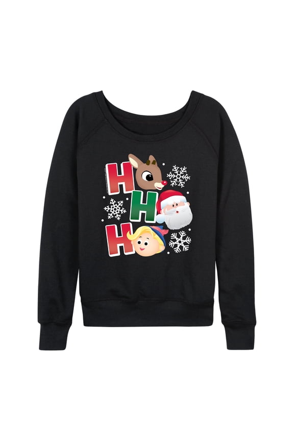 - Rudolph Ho Ho Ho - Women's French Terry Long Sleeve Pullover