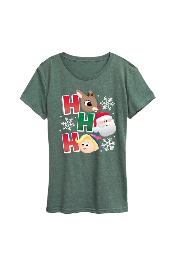 - Rudolph Ho Ho Ho - Women's Short Sleeve Graphic T-Shirt