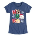 thumbnail image 1 of Rudolph - Rudolph Ho Ho Ho - Youth Girls Short Sleeve T-Shirt, 1 of 4