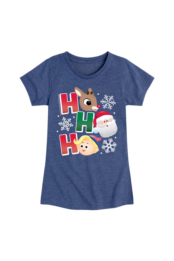 - Rudolph Ho Ho Ho - Youth Girls Short Sleeve T-Shirt