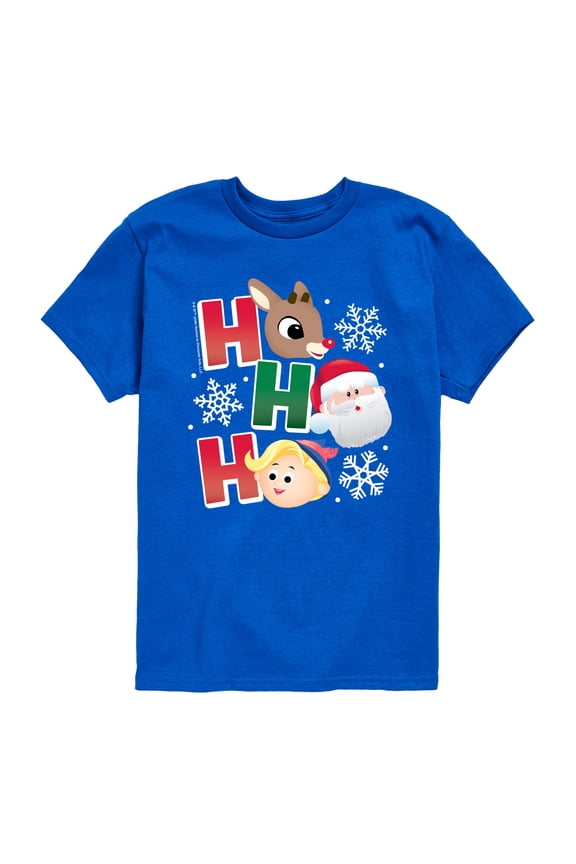 - Rudolph Ho Ho Ho - Youth Short Sleeve Graphic T-Shirt