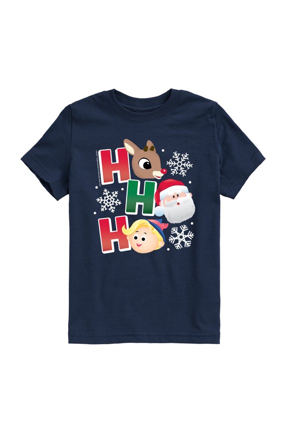 - Rudolph Ho Ho Ho Short Sleeve Graphic T-Shirt
