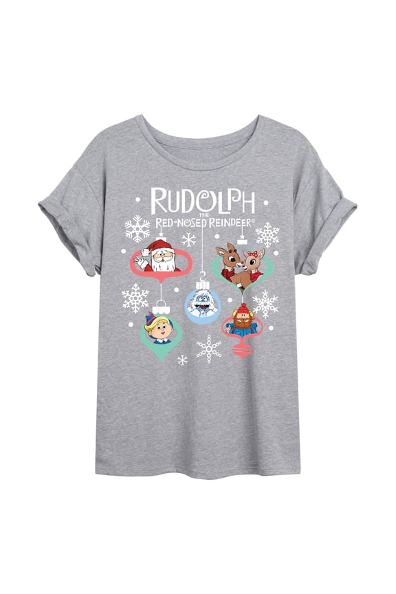 - Rudolph Ornaments - Women's Oversized Graphic T-Shirt