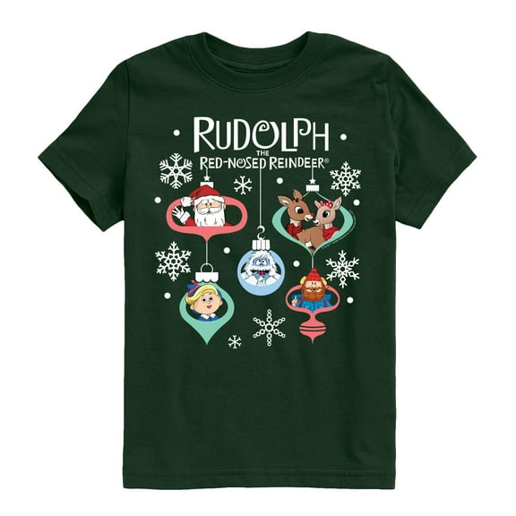 Rudolph - Rudolph Ornaments - Youth Short Sleeve Graphic T-Shirt