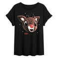 thumbnail image 1 of Rudolph - Rudolph Portrait - Women's Oversized Graphic T-Shirt, 1 of 4