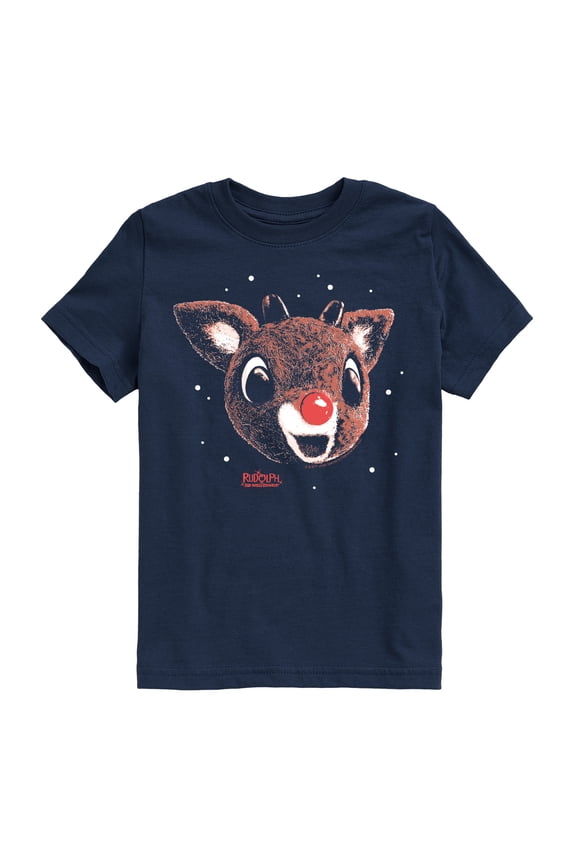 - Rudolph Portrait Short Sleeve Graphic T-Shirt