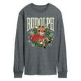 thumbnail image 1 of Rudolph - Rudolph Wreath Collegiate - Men's Long Sleeve Graphic T-Shirt, 1 of 4