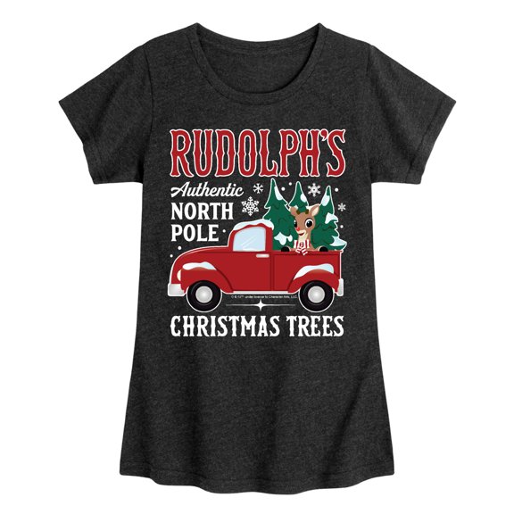 Rudolph - Rudolphs Christmas Trees - Youth Girls Short Sleeve T-Shirt