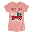 thumbnail image 1 of Rudolph - Rudolphs Christmas Trees - Youth Girls Short Sleeve T-Shirt, 1 of 4