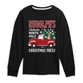 thumbnail image 1 of Rudolph - Rudolphs Christmas Trees - Youth Long Sleeve Graphic T-Shirt, 1 of 4