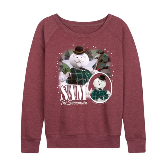 Rudolph - Sam The Snowman Bootleg - Women's French Terry Long Sleeve Pullover