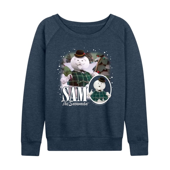 Rudolph - Sam The Snowman Bootleg - Women's French Terry Long Sleeve Pullover