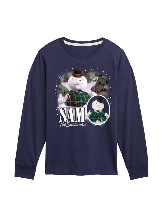 - Sam The Snowman Bootleg Boys' Long Sleeve Graphic T-Shirt