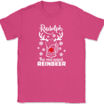 thumbnail image 1 of Rudolph The Red Nosed Rein Beer T-Shirt Funny Drinking Christmas Humor Gift Tee - Pink, XL, 1 of 1