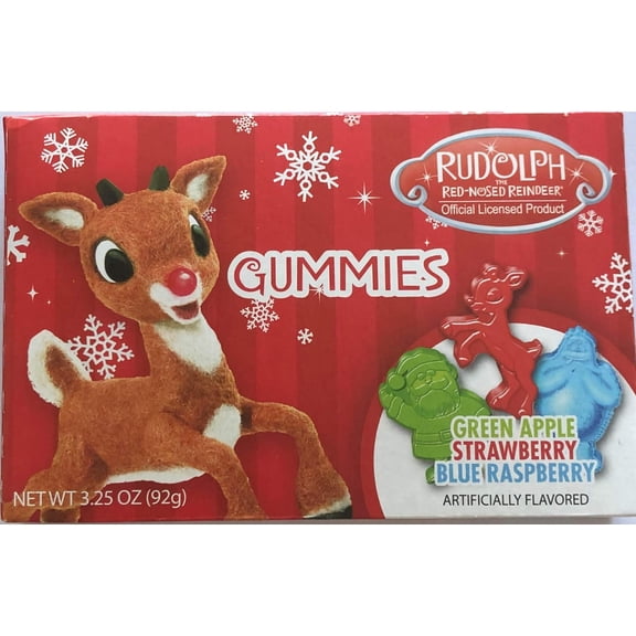 Rudolph The Red-Nosed Reindeer HHA1Gummy Candies, 3.25 oz. Boxes