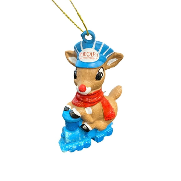 Rudolph The Red Nosed Reindeer Train Conductor Holiday Christmas Ornament