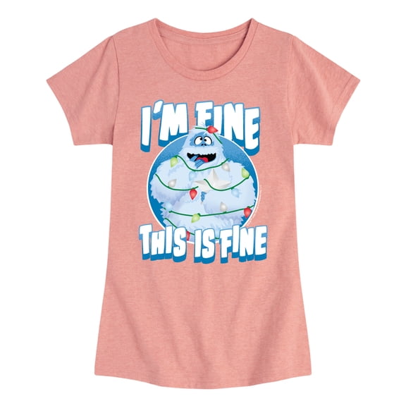 Rudolph - This Is Fine - Youth Girls Short Sleeve T-Shirt