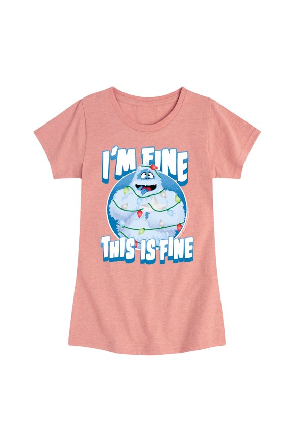 - This Is Fine - Youth Girls Short Sleeve T-Shirt