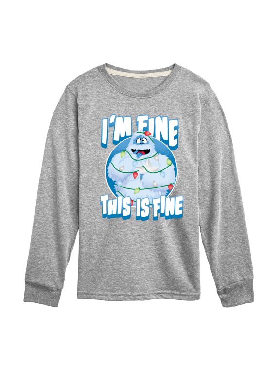 - This Is Fine Boys' Long Sleeve Graphic T-Shirt