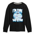 thumbnail image 1 of Rudolph - This Is Fine - Youth Long Sleeve Graphic T-Shirt, 1 of 4