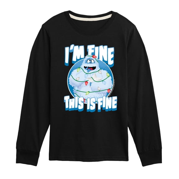 Rudolph - This Is Fine - Youth Long Sleeve Graphic T-Shirt