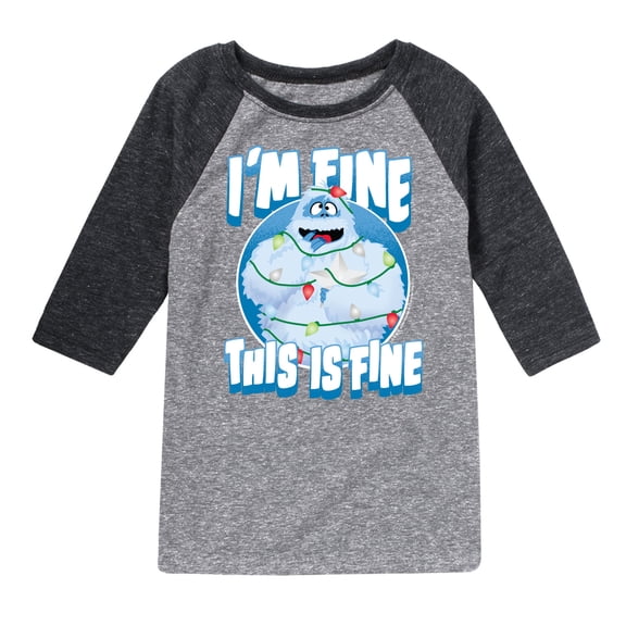 Rudolph - This Is Fine - Youth Raglan T-Shirt