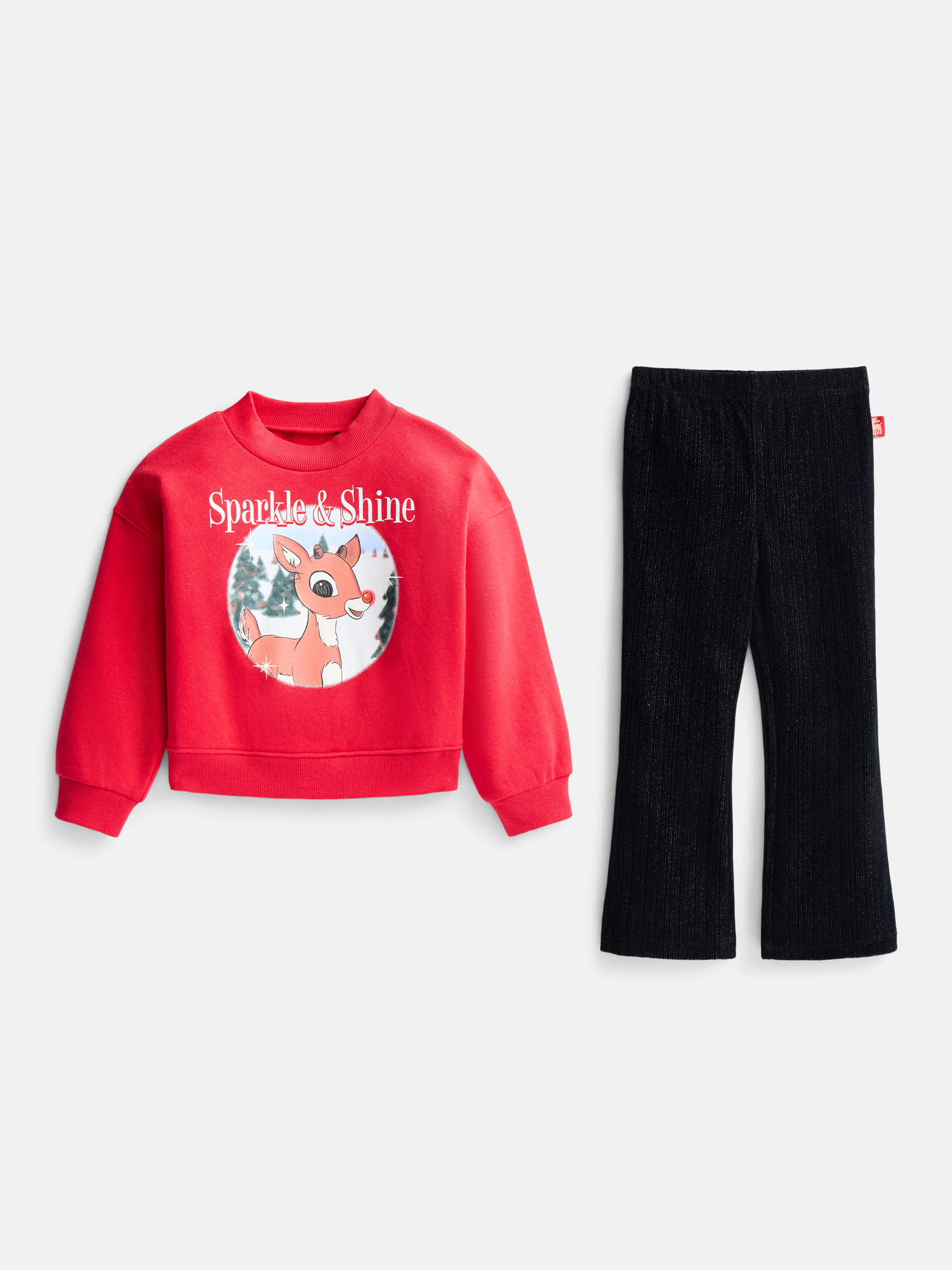 Rudolph Toddler Girls Mock Neck Graphic Tunic With Sparkle Velour Pant Sizes 12M 5T: Reviewed for Real Life