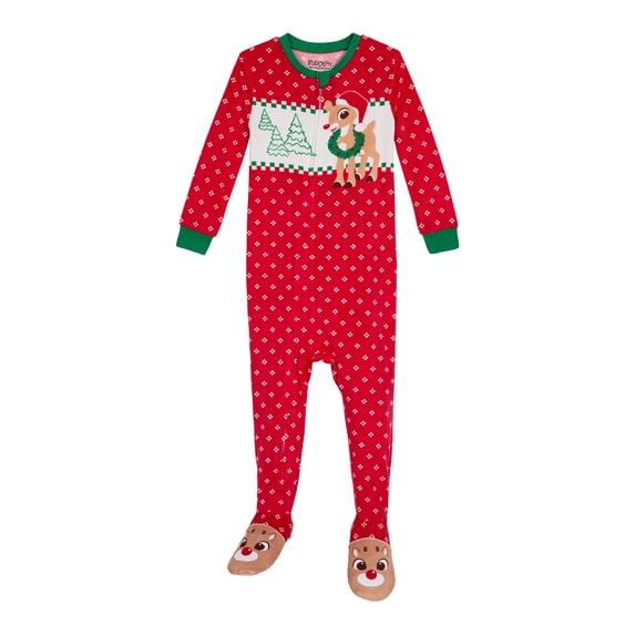 Rudolph Toddler Long Sleeve Blanket Sleeper, One-Piece, Sizes 12M-5T ...