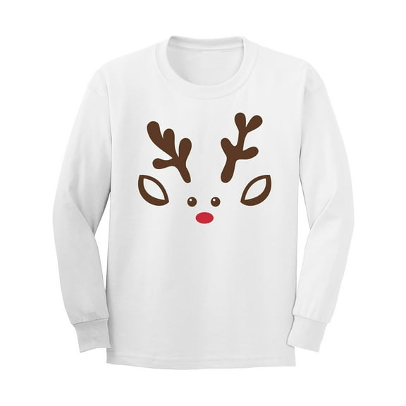 Rudolph Youth Long Sleeve T-Shirt in White