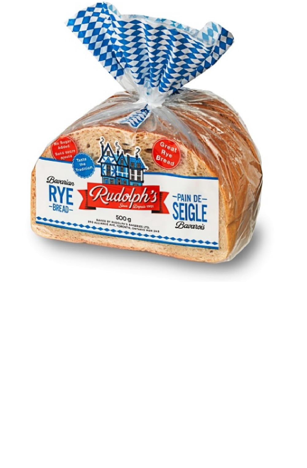 Rudolph's Bakeries Bavarian Rye Sourdough Bread 500g, Seedless Sliced ...