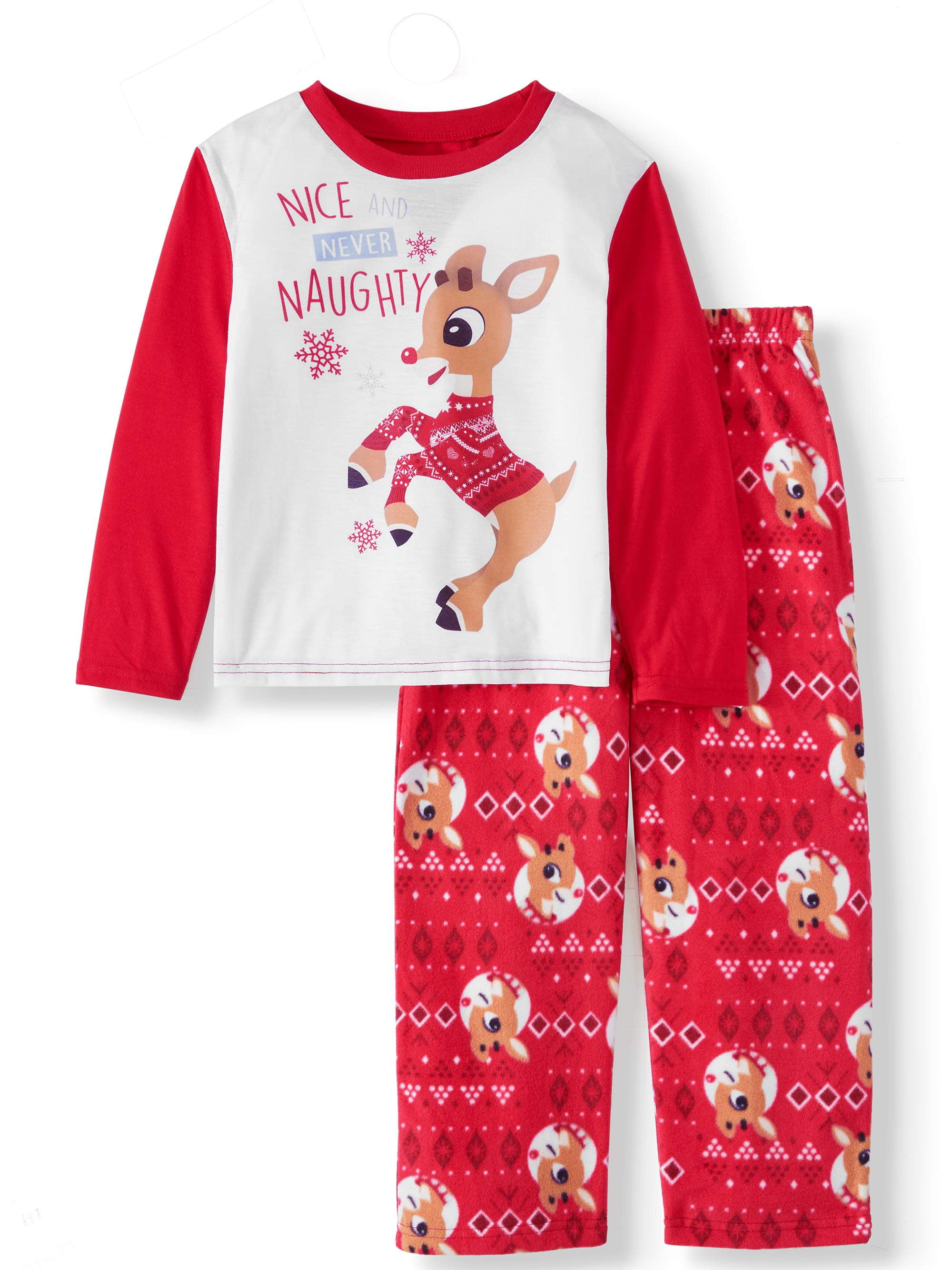 Organic Cotton One Piece Red Nose Reindeer Printed Pajama Organic Cotton One Piece Red Nose Reindeer Printed Pajama