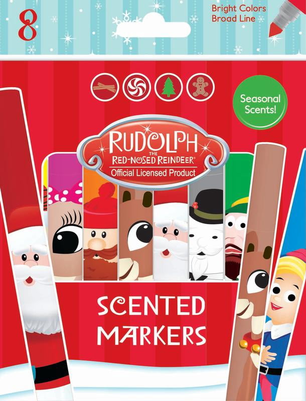 Rudolph the Red Nose Reindeer 8 Count Scented Broadline Markers
