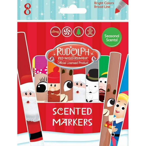 Rudolph the Red Nose Reindeer 8 Count Scented Broadline Markers
