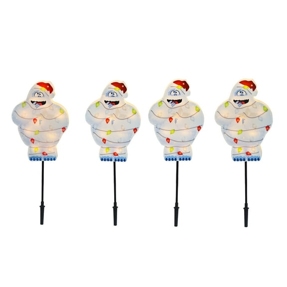 Rudolph the Red-Nosed Reindeer 12in Rudolph PreLit PVC Pathway Markers 4 count Bumbles, White
